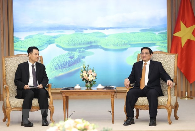 Thu tuong Pham Minh Chinh tiep Bo truong Bo Cong Thuong Lao