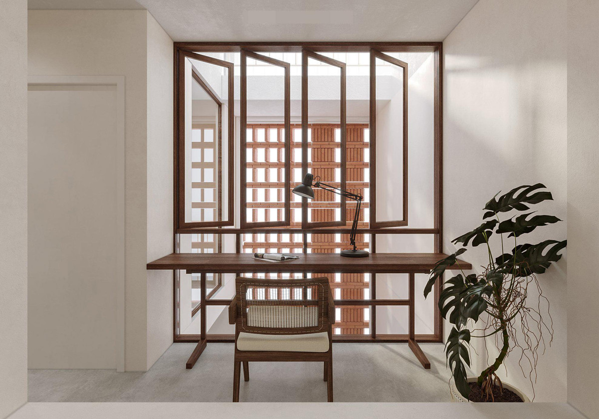 Ngoi nha gach lo, xay moc cua gia chu theo duoi loi song toi gian-Hinh-20