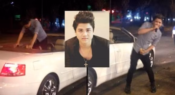 La Hoàng Phúc nổi lên từ clip đi xe mui trần, hát rong bán kẹo kéo ở TP HCM và được dân mạng đặt cho biệt danh "hot boy" rất mĩ miều.