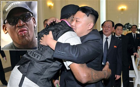 Phút thân mật của lãnh đạo trẻ Kim Jong-un và người bạn Mỹ, Dennis Rodman.