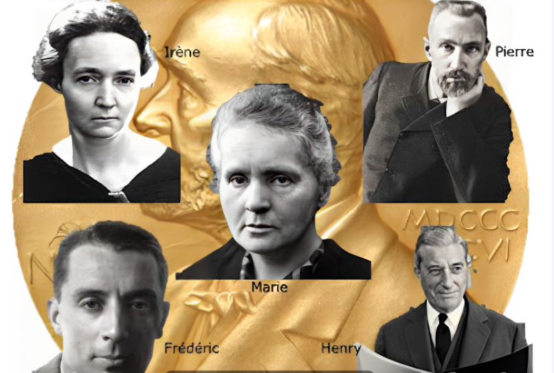Truyền thống thắng giải Nobel của nhà Curie được kế thừa. Tuy nhiên, Marie Curie không phải là thành viên duy nhất trong gia đình có những đóng góp đáng kể cho khoa học và xã hội được Viện Hàn lâm Thụy Điển ghi nhận. Gia đình Curie đã giành được tổng cộng 5 giải thưởng Nobel, với riêng Marie Curie đã giành được 2 trong số đó. Vợ chồng Marie Curie-Pierre Curie Marie Curie sinh năm 1867 ở thành phố Warsaw, Ba Lan. Bà là con thứ 5 và là con út trong một gia đình có cha mẹ đều là giáo viên. Bà đã nỗ lực vượt qua nhiều định kiến và trở ngại để trở thành một trong những nhà khoa học nổi tiếng nhất mọi thời đại.