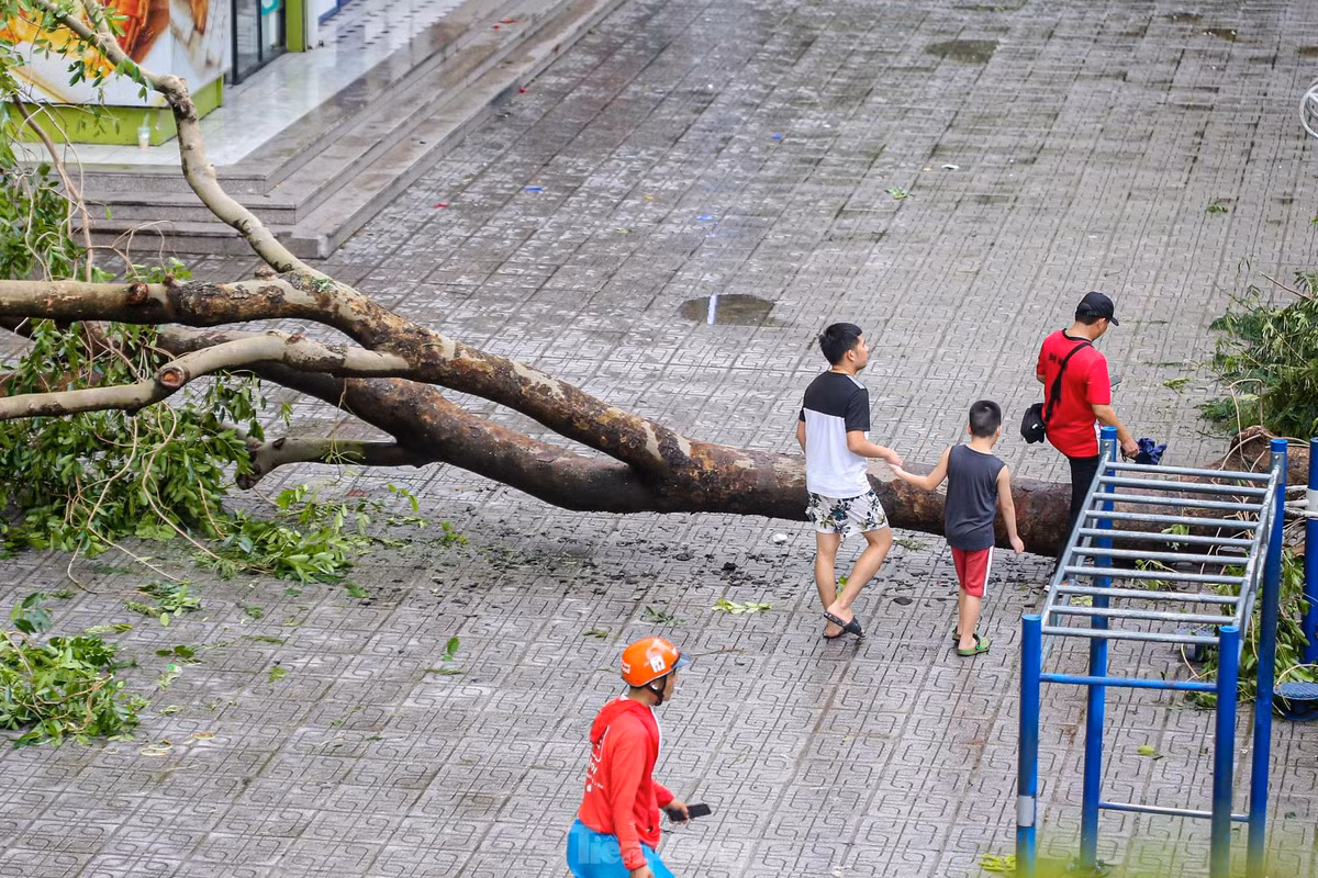 Người dân di chuyển khó khăn khi phải vượt qua nhiều "chướng ngại vật".
