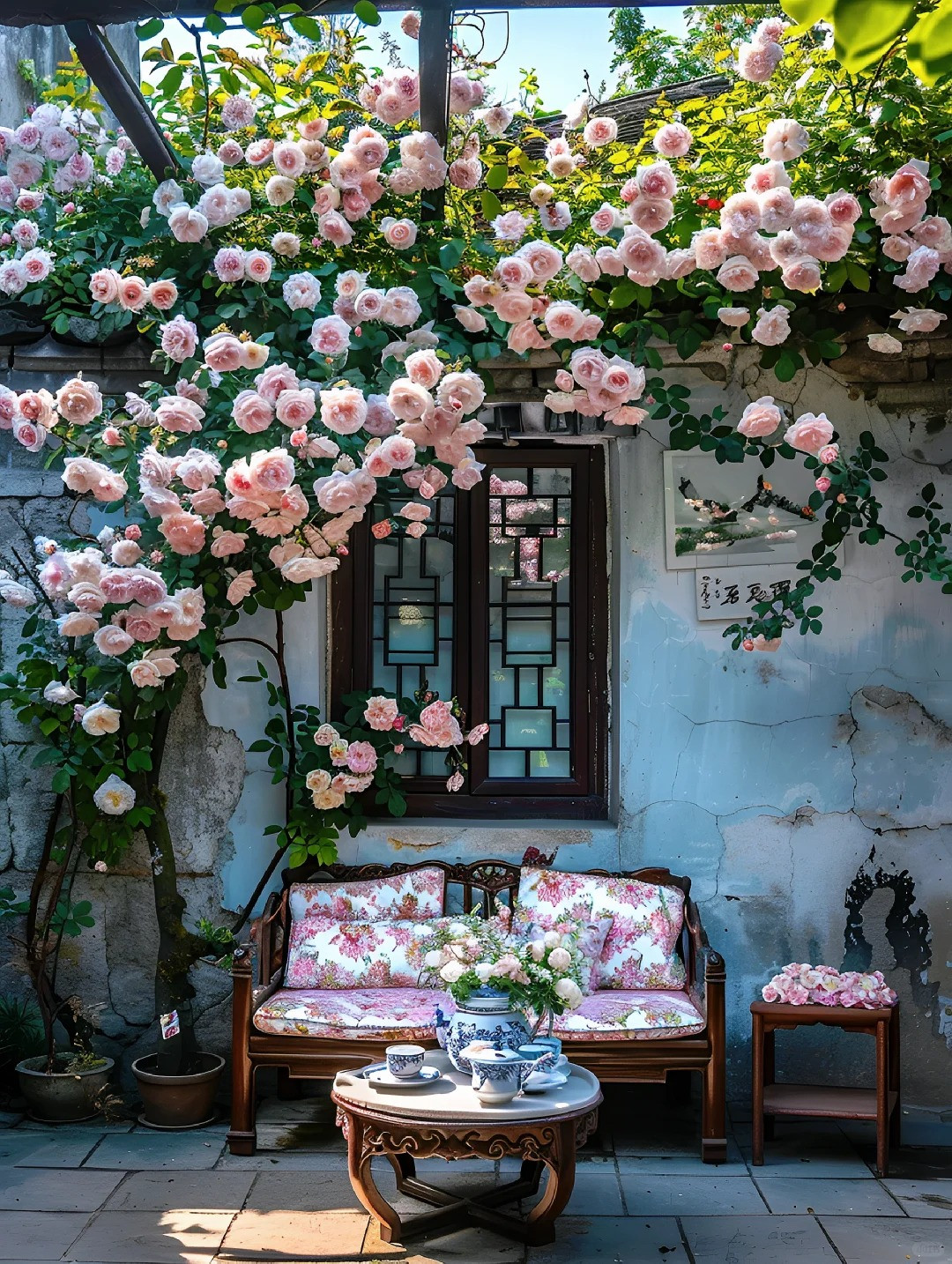 Người già cho rằng trồng hồng trong nhà giúp gia đình được may mắn, thu hút tài lộc và giữ gìn sự thịnh vượng. Cây cảnh này có tác dụng trấn nhà, giữ cửa rất tốt. Ảnh minh họa Toutiao