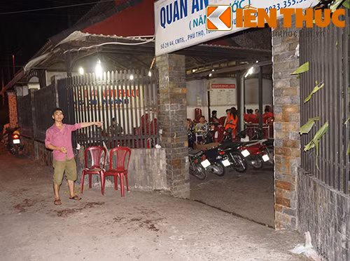 Quán nhậu Năm Phước, nơi xảy ra vụ truy sát kinh hoàng.