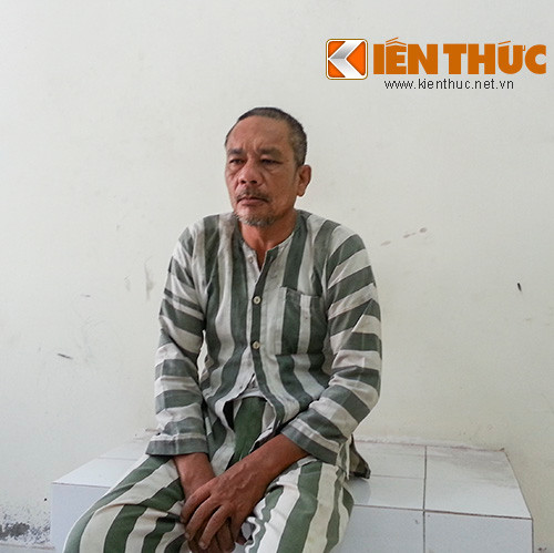 Đối tượng Tống Đình Văn tại cơ quan công an.