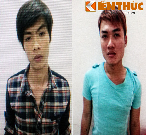 Hai anh em Hiền và Hải tại cơ quan công an.