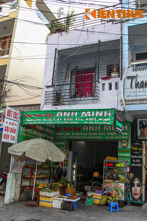 Căn nhà do bà Huệ (con gái ông Truyền) đứng tên, mặt tiền căn nhà rộng khoảng 3m.