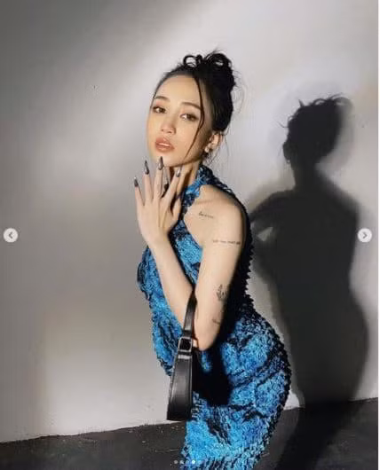 Bung bau 'vuot mat' nhung con gai Minh Nhua van chup hang chuc bo hinh-Hinh-3