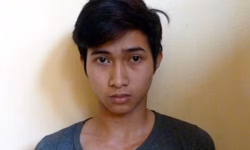 Đối tượng Thanh bị cơ quan công an bắt giữ.