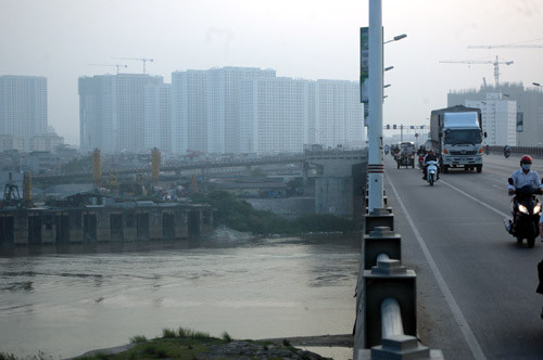 Khu vực cầu Thanh trì nơi Tường ném xác nạn nhân phi tang.