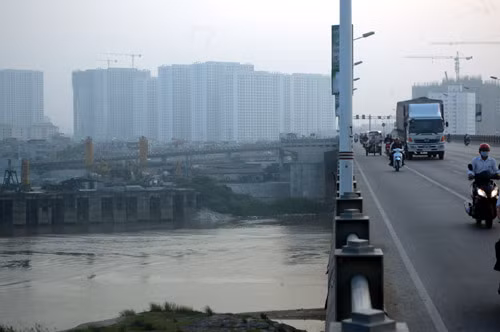 Khu vực cầu Thanh trì nơi Tường ném xác nạn nhân phi tang.