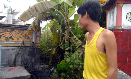 Khu vực phát hiện xác chết người phụ nữ 55 tuổi.