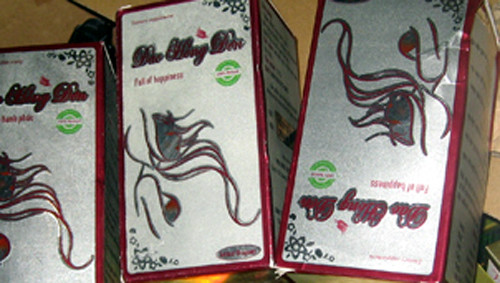 Thuốc Đào Hồng Đơn giả được cơ quan công an phát hiện.