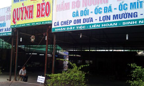 Nhà hàng nơi xảy ra án mạng.