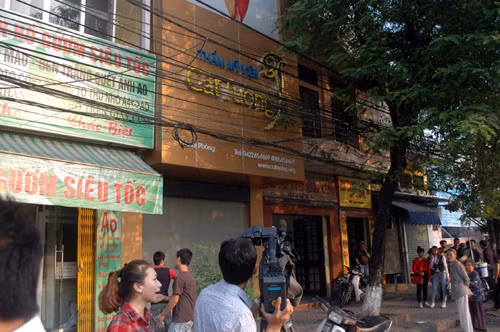 Thẩm mỹ viện Cát Tường - nơi xảy ra án mạng đau lòng.