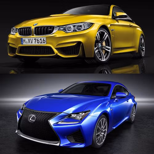 Lexus RC F 2015 có khả năng tăng tốc chậm hơn nhưng lại chạy nhanh hơn mẫu xe BMW M4 Coupe. Mẫu xe của nhà sản xuất Đức được trang bị động cơ TwinPower Turbo 3.0 lít với công suất 425 mã lực và mô-men xoắn 549 Nm. Nó có thể tăng tốc từ 0-96 km/h trong vòng 3,9 giây và chạy với vận tốc tối đa 250 km/h.