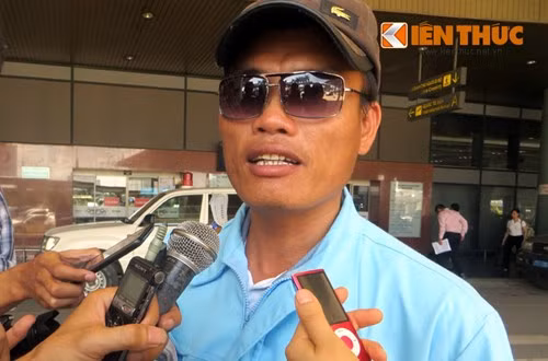 Anh Nguyễn Hoàng Bắc chia sẻ niềm vui với các cơ quan thông tấn báo chí, truyền thông khi được về nước.