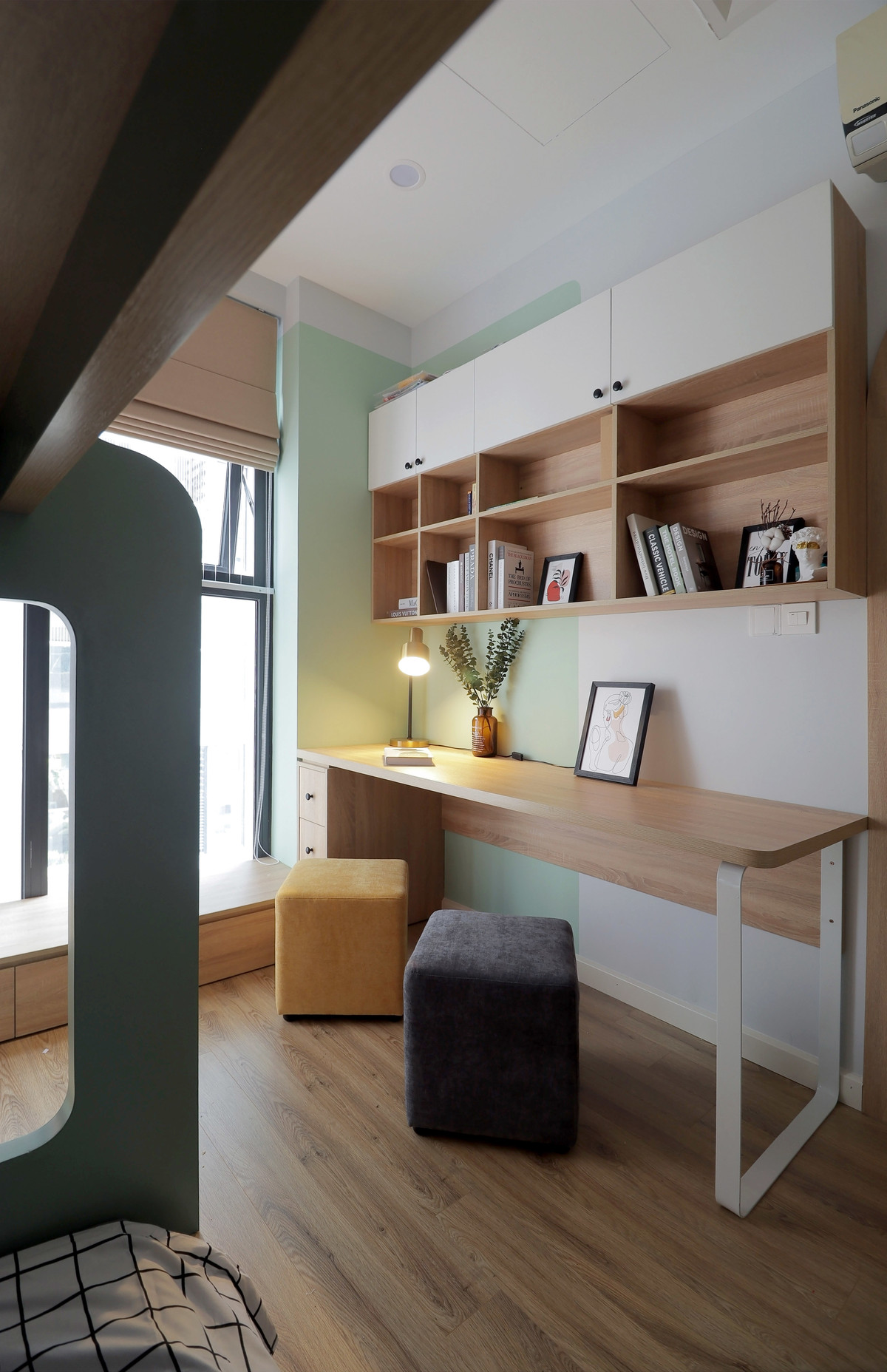 Gia chủ quanh năm thư thái nhờ thiết kế căn hộ Vintage màu xanh mint ảnh 11