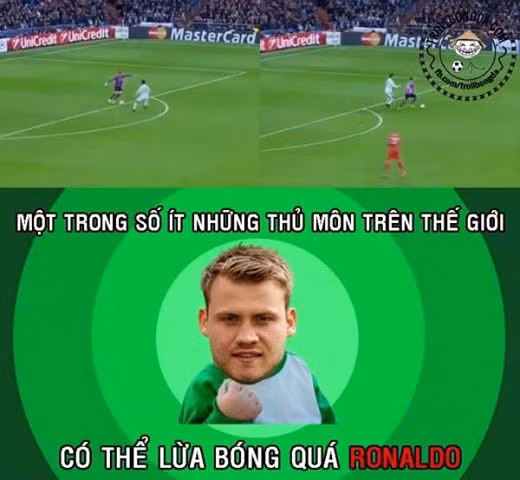 Simon Mignolet là một trong số ít những thủ môn trên thế giới có thể lừa bóng qua Ronaldo.