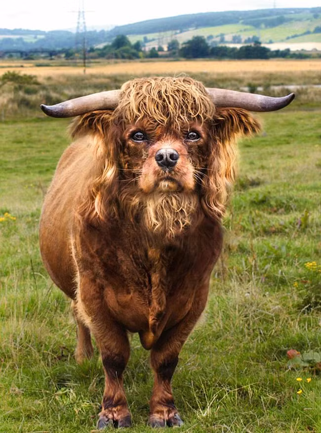 Chú bò mặt cún.