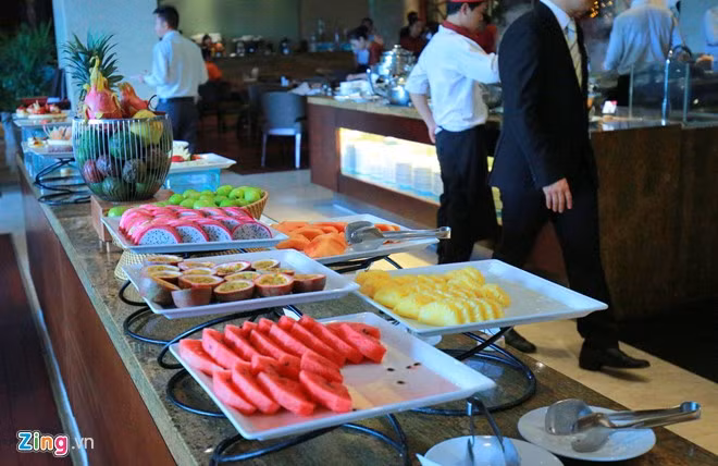 Các loại hoa quả phục vụ các tuyển thủ sau bữa ăn chính.