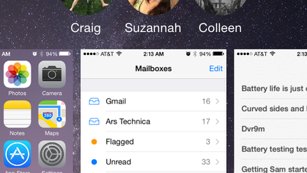 iOS 8 trên iPhone 4S - Ảnh: ArsTechnica