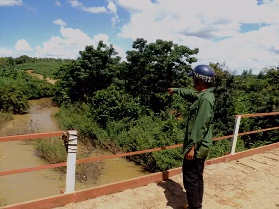 Hiện trường nơi phát hiện thi thể cháu A.