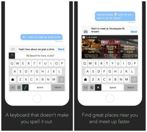  Slash Keyboard. Slash Keyboard còn hơn cả một bàn phím ảo, tuy nhiên có thể sẽ không dành cho người dùng Việt Nam. Bàn phím này giúp chuyển đổi nhanh chóng giữa các chế độ, cho phép tìm kiếm trên Amazon, bản đồ nhanh chóng. Ngoài ra, nó cũng cho phép tìm kiếm biểu tượng mặt cười bằng từ khóa. 