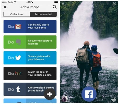  DO Camera. Ứng dụng này chỉ mới vừa xuất hiện trong năm 2015, cho phép người dùng kết nối với camera điện thoại để chia sẻ ngay bức ảnh lên Facebook, Dropbox, gửi email,... chỉ bằng một chạm. 