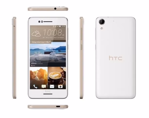  HTC Desire 728G Desire 728G là phiên bản thấp hơn của Desire 826 Dual SIM. Máy vẫn dùng màn hình 5,5 inch nhưng độ phân giải ở mức 720p. Thiết bị này sở hữu chip MediaTek 8 nhân tốc độ 1,3 GHz, RAM 1,5 GB, bộ nhớ trong 16 GB, camera có độ phân giải lần lượt 13 và 5 MP, pin 2.800 mAh.