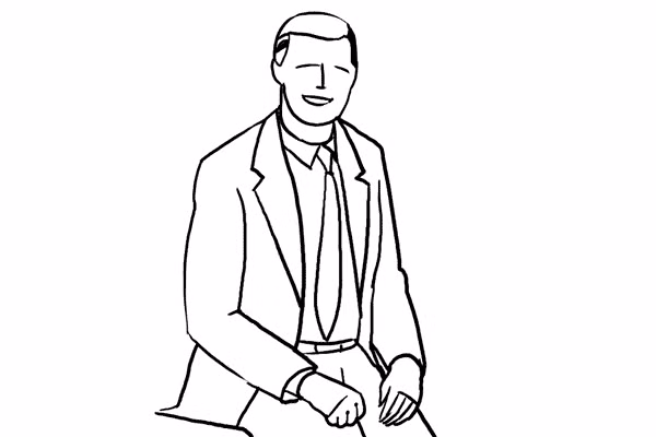 10. Nếu chụp trong văn phòng, tư thế ngồi ghé vào bàn làm việc này cũng rất thú vị, mang lại một phong cách năng động cho người đàn ông trong ảnh.