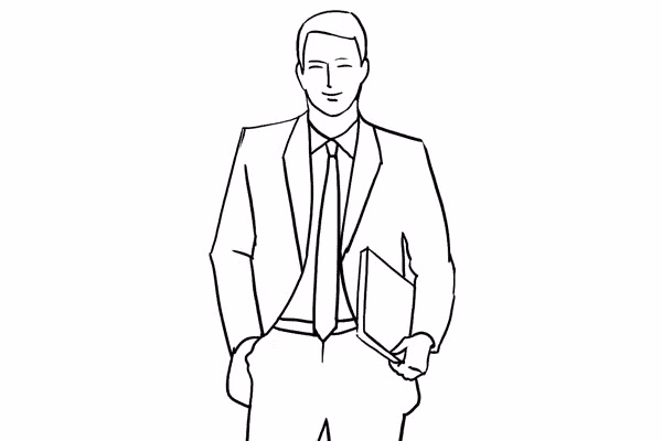 9. Một kiểu ảnh đơn giản khi chụp chân dung "nghiêm chỉnh". Những thứ anh ấy cầm ở tay (ví dụ như một máy tính xách tay, sách, hoặc thậm chí các dụng cụ làm việc) có thể có tác dụng cho biết nghề nghiệp của anh ấy.