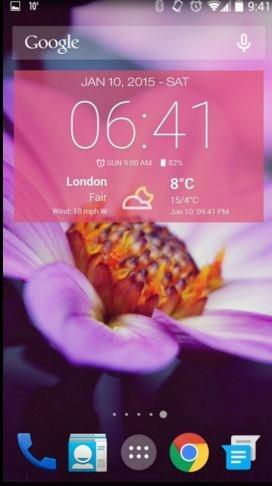  15. Weather &amp; Clock Widget Ứng dụng xem thời tiết và đồng hồ là một trong những ứng dụng cơ bản nhất trên tất cả các nền tảng hệ điều hành. Bên cạnh việc cung cấp thông tin về thời gian và thời tiết, ứng dụng còn có thể hiển thị những thông số liên quan đến áp suất, tầm nhìn, độ ẩm, chỉ số bức xạ UV, tốc độ và hướng gió. Dự báo thời tiết 10 ngày gần nhất và bạn cũng có thể dễ dàng chia sẻ những thông tin đó đến bạn bè. 