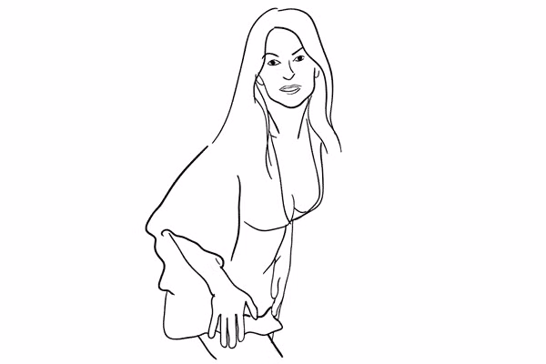 15. Nghiêng nhẹ về phía trước có thể là một cử chỉ rất hấp dẫn. Đó là một cách tinh tế để nhấn mạnh cơ thể phía trên.