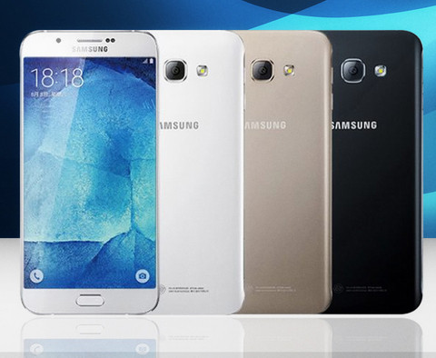  Samsung Galaxy A8. Samsung Galaxy A8 được xem là chiếc smartphone mỏng nhất của Samsung ở thời điểm hiện nay với 5.9mm và cạnh viền màn hình chỉ 2.5mm, mỏng hơn cả siêu phẩm Galaxy S6. Máy có màn hình 5.7-inch độ phân giải Full HD. So với “người tiền nhiệm” A7, Samsung Galaxy A8 được nâng cấp cấu hình với vi xử lý lõi 8 Exynos 5430, RAM 2GB, bộ nhớ trong 32GB. Khe cắm thẻ nhớ microSD tích hợp cho phép mở rộng dung lượng lưu trữ. Ngoài ra sản phẩm cài sẵn Android 5.1.1 mới.