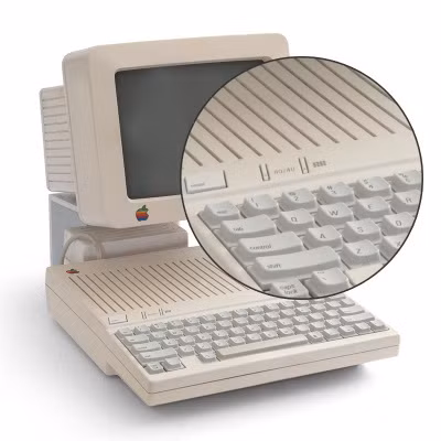  5. Loại chuyển đổi bố cục bàn phím. Năm 1984, Apple cho ra mắt IIc, máy tính cá nhân xách tay. Mô hình này bao gồm bộ chuyển đổi cho phép người dùng thay đổi cách bố trí bàn phím mặc định QWERTY và thay thế bàn phím Dvorak Simplifield.