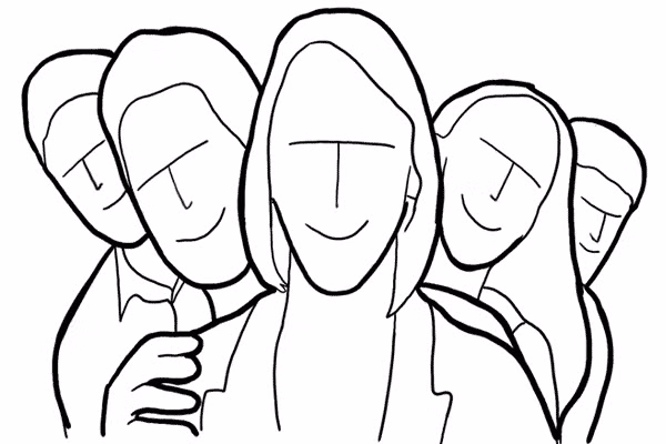 9. Một biến thể của kiểu trước. Đặt một "trưởng nhóm" ở phía trước và những người khác xuất hiện lần lượt ở phía sau. Chụp ảnh với các thiết lập khẩu độ khác nhau và lựa chọn sau này nếu bạn thích một hoặc tất cả mọi người trong ảnh đều được lấy nét.