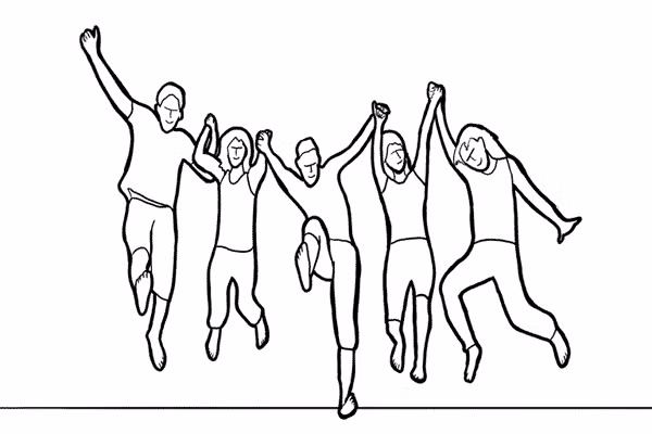 10. Cách tạo dáng này rất thú vị khi chụp ảnh ngoài trời với một nhóm bạn, chẳng hạn trong một chuyến dã ngoại trong rừng hoặc đi dạo trên bãi biển. Để có kết quả tốt nhất, yêu cầu nhóm chạy một đoạn ngắn và sau đó cùng nhảy lên. Bức ảnh sẽ rất funny và tạo không khí vui vẻ cho cả nhóm.