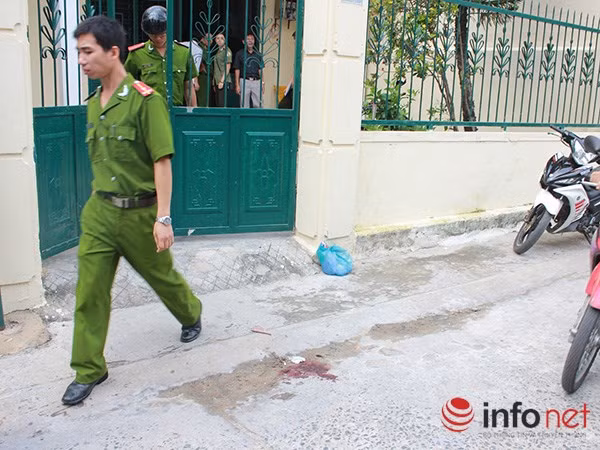 Hiện trường vụ ông Li Mu Zi (31 tuổi, quốc tịch Trung Quốc) bị bắn chết tại phường An Hải Đông, quận Sơn Trà, Đà Nẵng (Ảnh: HC)