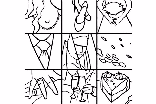 20. Đôi khi, để có những bức ảnh sáng tạo, bạn không nên chỉ lấy nét vào cô dâu và chú rể. Có rất nhiều thứ khác bạn có thể đưa vào ảnh và giúp cho bộ album ảnh cưới hấp dẫn hơn rất nhiều. Bạn có thể lấy nét vào bó hoa cưới, đồ trang sức, quần áo, ly rượu sâm banh, nhẫn cưới, xe đám cưới... Nhưng nhớ là mỗi lần chụp như vậy thì chỉ chọn một thứ thôi.