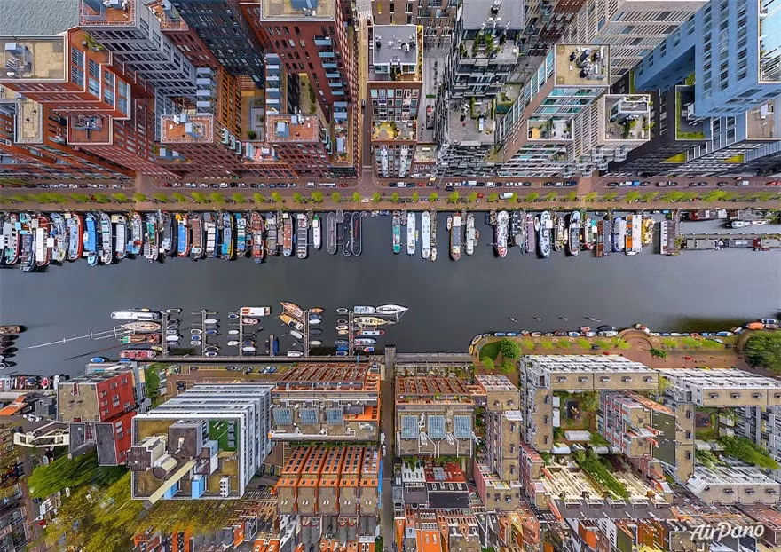 Phố Westerdok, Amsterdam, Hà Lan rực rỡ sắc màu