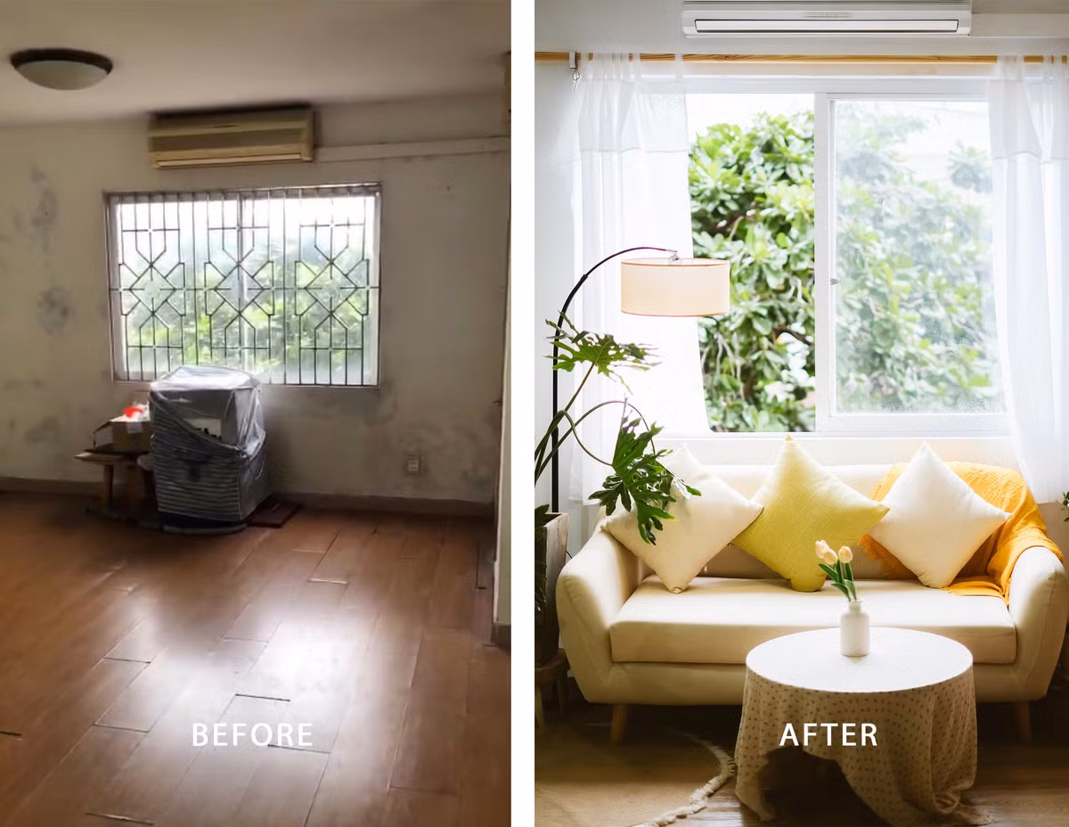 Co gai 27 tuoi mot minh cai tao can ho cu thanh noi dang song-Hinh-2