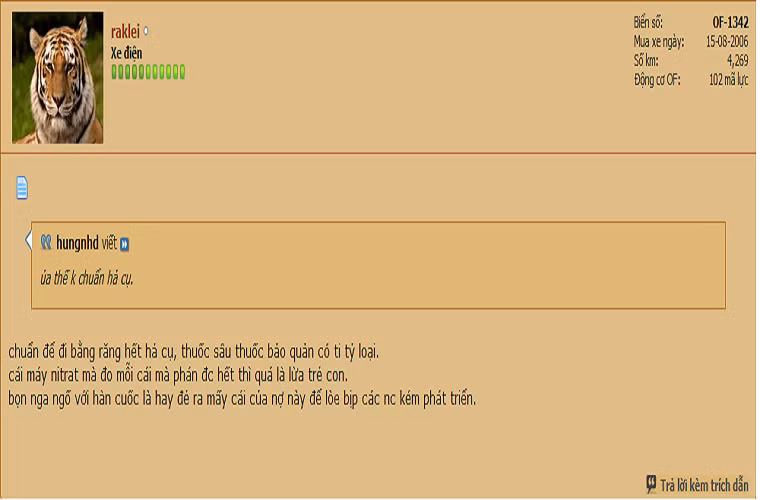 Trên Otofun.net, thành viên có nickname raldei bày tỏ sự quan ngại về máy kiểm tra thực phẩm, không thể kết luận được đồ ăn sạch, không chất gây bệnh vì "thuốc sâu, thuốc bảo quản có ti tỷ loại" "cái máy nitrat đo được mỗi cái mà phán được hết thì quá lừa trẻ con". 