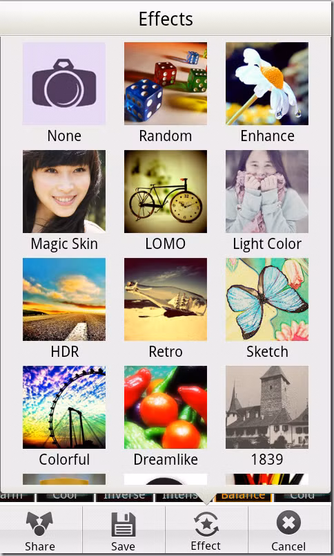 Ứng dụng này cung cấp rất nhiều các tùy chọn để tạo nên những hiệu ứng độc đáo, mang đến nhiều màu sắc cho những bức ảnh.
