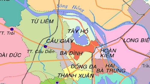 Đề án tách Từ Liêm thành 2 quận. Trong kỳ họp sắp tới (từ ngày 2 đến 6/12/2013), HĐND TP Hà Nội sẽ xem xét thông qua đề án chia tách địa giới hành chính huyện Từ Liêm. Hiện nay huyện Từ Liêm có 16 đơn vị hành chính cấp xã, phường, trong đó có một thị trấn là Cầu Diễn và 15 xã. Ảnh: Tuổi Trẻ