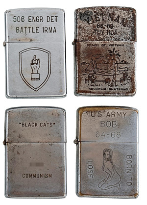 Những chiếc bật lửa này có thể tìm thấy tại các cửa hàng bán đồ cũ tại Việt Nam.