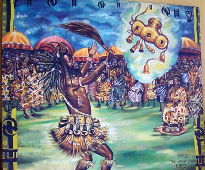 Từ đó chiếc ghế bằng vàng được bảo vệ cẩn mật và không ai được phép ngồi lên nó cũng như không được phép đặt nó xuống đất.