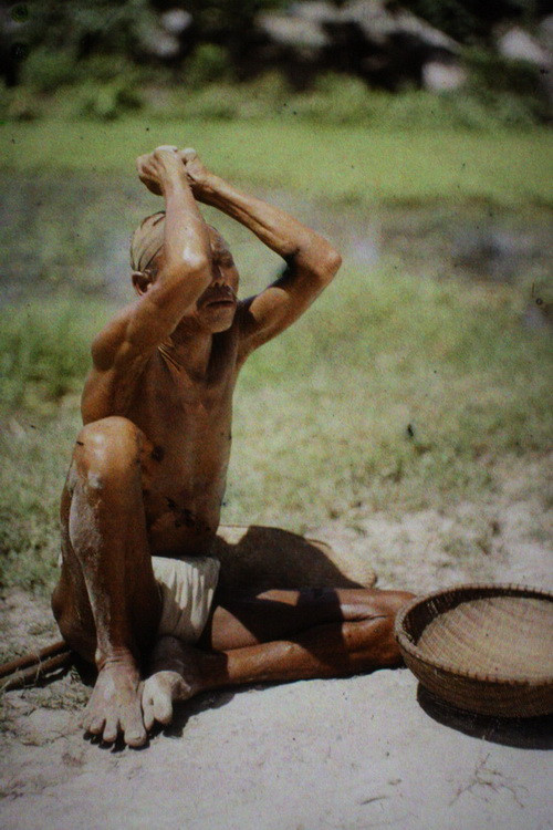 Người ăn mày mù xin ăn.