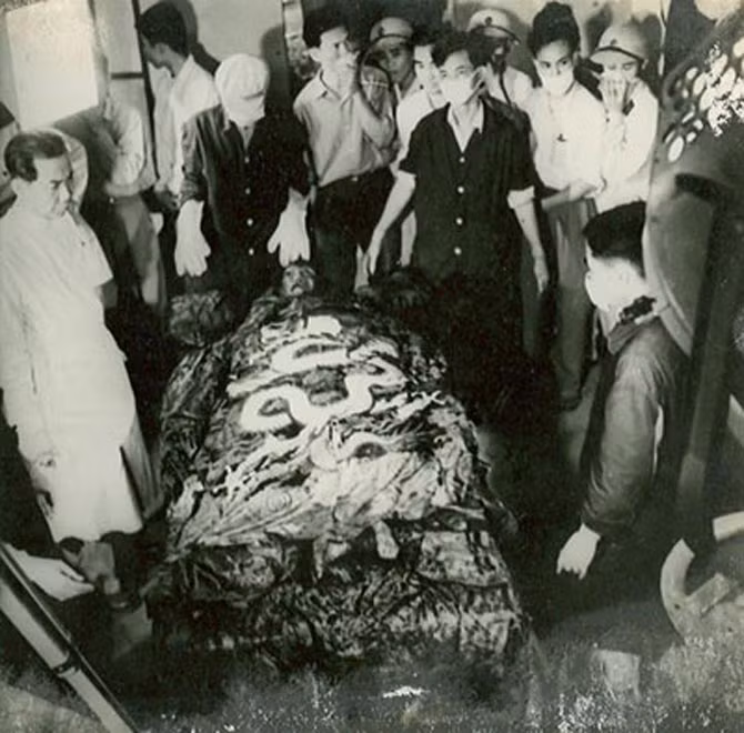 Các chuyên gia cho rằng, dầu thông đã được đổ nhiều vào trong quan tài nên khi mở ra thấy chăn bông, vải niệm, áo mặc, giấy bản đẫm dầu và mỡ. Chính loại dầu thân mộc này là một yếu tố quan trọng góp phần bảo quản được xác vua Lê Dụ Tông.