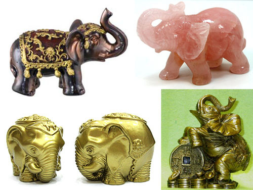 8. Voi – Linh vật hút tài lộc số một: Voi là con vật hay giúp đỡ con người. Ngay cả trong Phật giới cũng có thờ Thần Đầu Voi. Truyền thuyết cho rằng voi được sinh ra từ các mảnh vụng tan ra của sao Dao Quang, vì thế voi được coi là loài vật vô cùng linh thiêng. Mặt khác, voi là loài vật to lớn mạnh mẽ nên nếu bày voi trong nhà, vận nhà được bình ổn, người trong nhà làm ăn thuận lợi. Tượng voi thường được gặp ở các đền, chùa… vì voi trong phong thủy là loài vật trấn trạch rất linh thiêng.